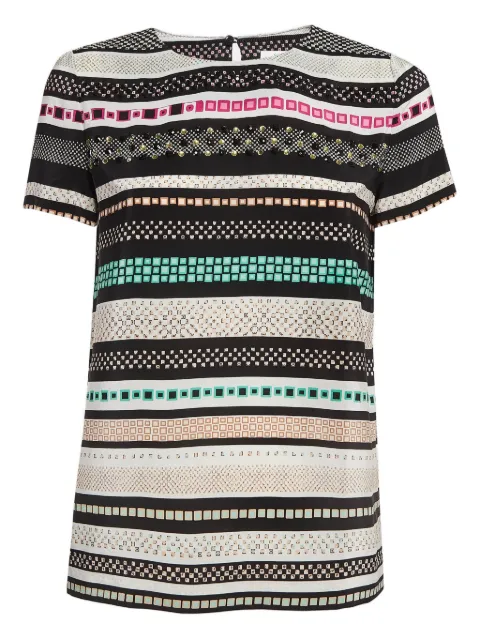 Diane Von Furstenberg Vintage pattern-embellishment silk T-shirt Multicolour 999974