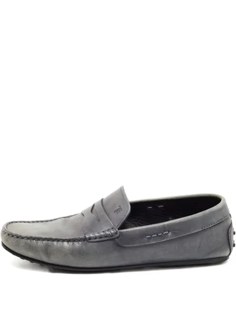 Tod's Vintage leather loafers Grey 764932