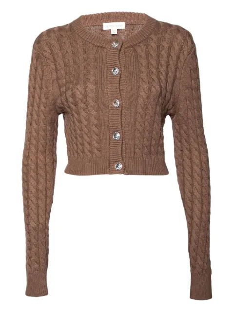 Ronny Kobo cable-knit button cardigan Brown 627609