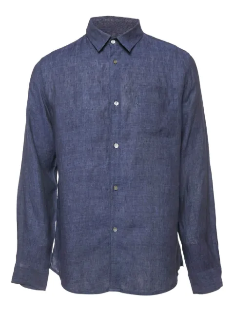 Derek Rose 2024 linen pocket shirt Blue 1162424