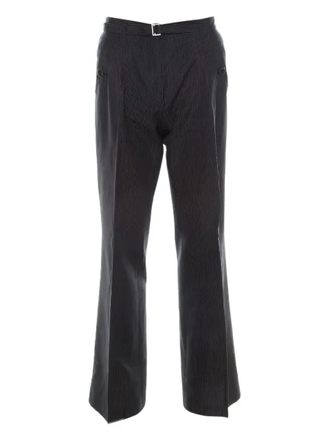 BOSS pinstripe-print belted trousers Black 213007