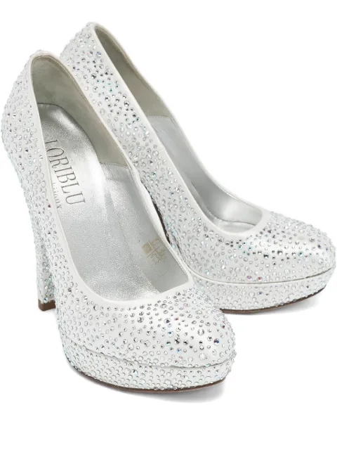 Loriblu 125mm crystal-embellishment pumps Grey 1137025