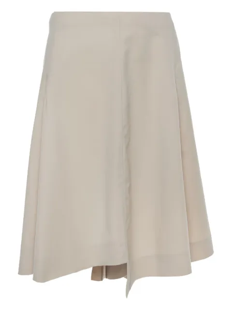 Saint Laurent Pre-Owned asymmetrical wool skirt Neutrals 366749
