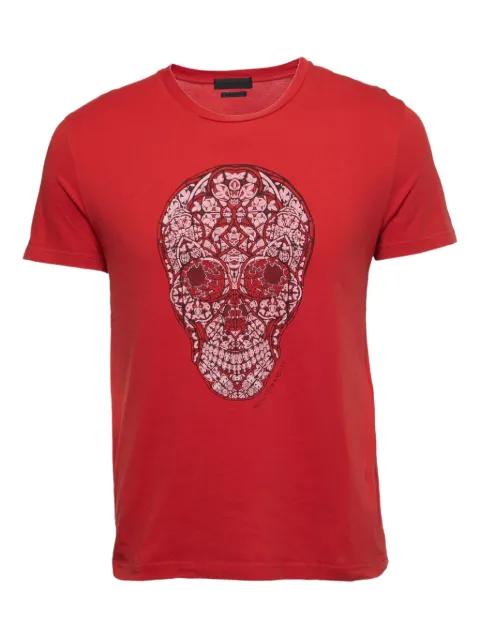 Alexander McQueen Pre-Owned skull-mosaic T-shirt Red 803003
