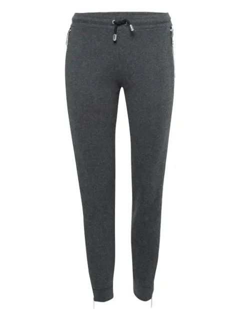Versus Pre-Owned 2024 zip-detail wool trousers Grey 723595