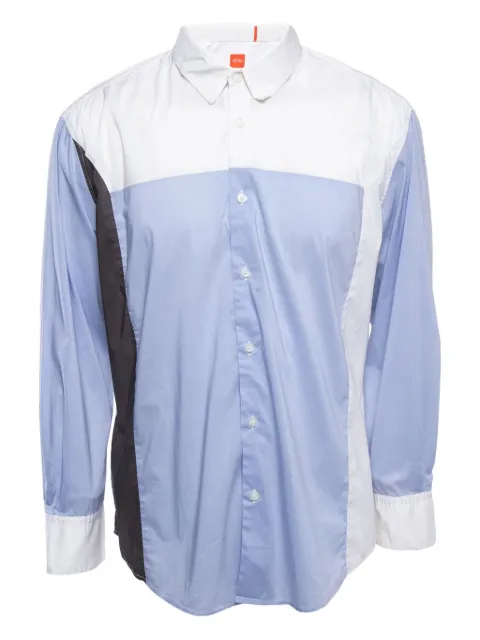 BOSS panelled cotton shirt White 867967