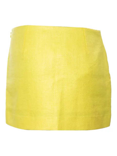Diane Von Furstenberg Vintage raffia pocket skirt Yellow 355720
