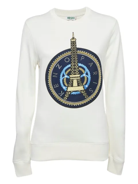 Kenzo Pre-Owned eiffel-tower printed sweatshirt White 1162416