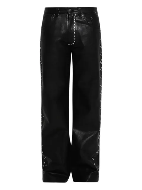 EARTHLING VIP leather studded trousers Black DAVIDLEATHERPANT