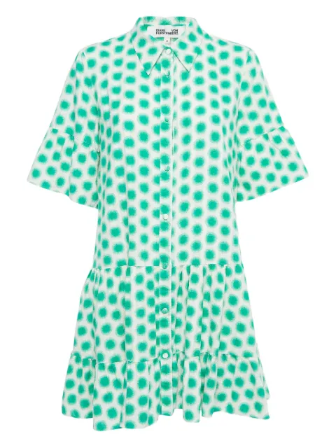 Diane Von Furstenberg Vintage sunburst-print dress White 908149