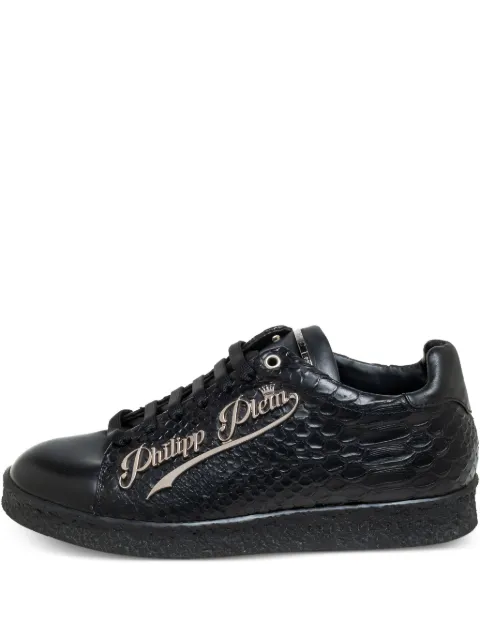 Philipp Plein 2024 leather python-embossed sneakers Black 461750