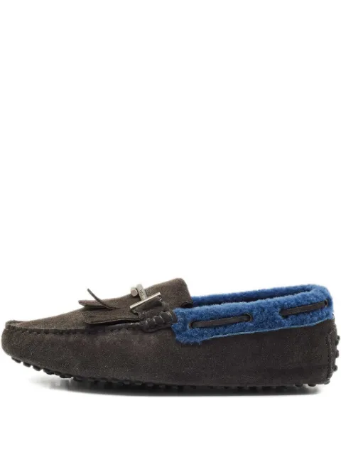 Tod's Vintage shearling fringe loafers Brown 1160483