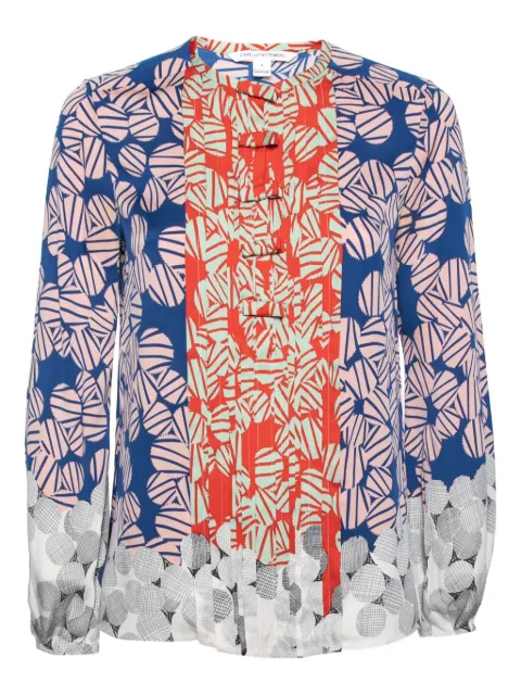 Diane Von Furstenberg Vintage abstract-print blouse Blue 637873
