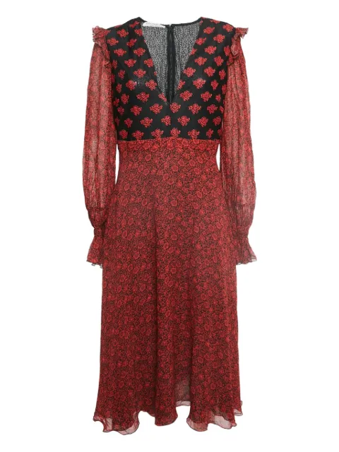Philosophy Di Lorenzo Serafini floral-print midi dress Red 1139052