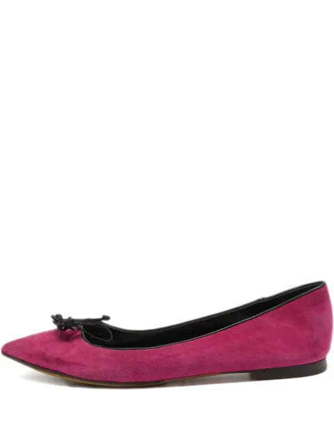 Tom Ford Vintage 2024 suede bow flats Purple 728312