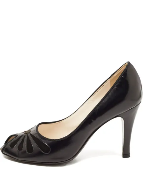 Marc Jacobs Vintage 85mm leather flower cut-out pumps Black 816598