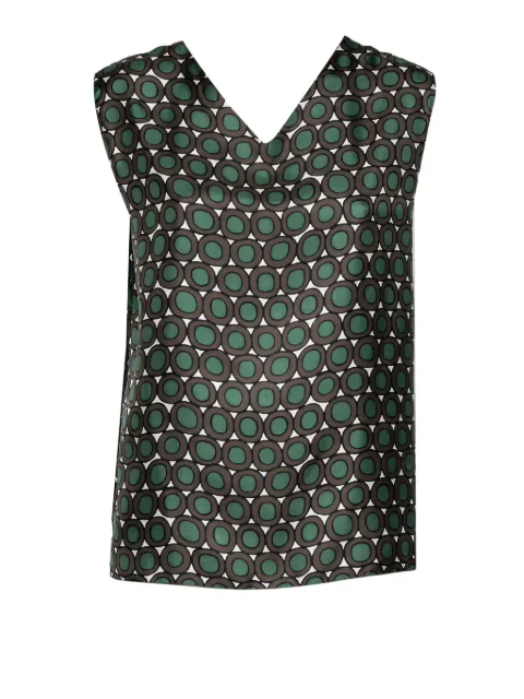 'S Max Mara 2024 sleeveless geometric-print blouse Grey 617585