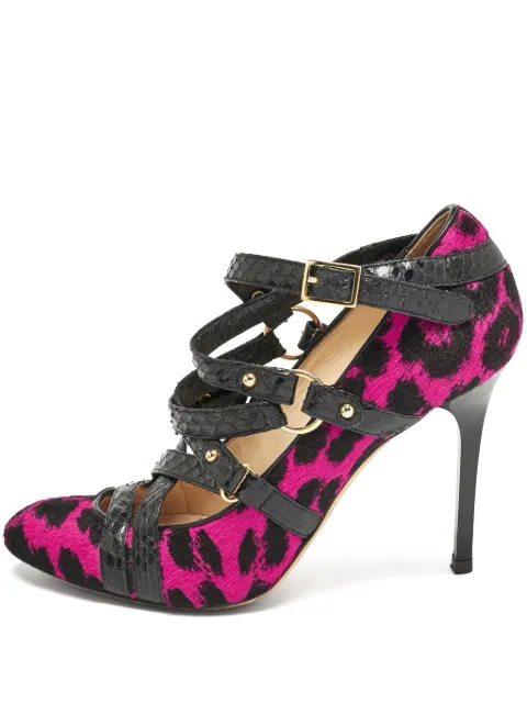 Jimmy Choo Pre-Owned Jazz calf-hair strappy pumps Purple 1154598