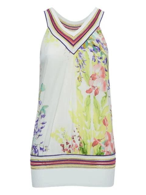 Cavalli Class pre-owned floral-print top White 886206