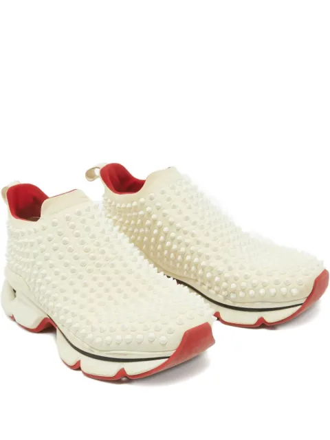 Christian Louboutin Pre-Owned Spike Sock sneakers Neutrals 1160010