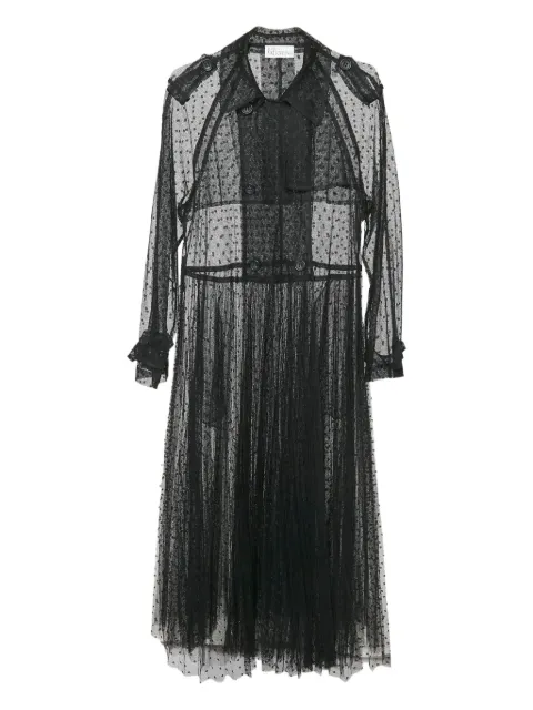 Red Valentino Vintage 2023 tulle polka-dot sheer coat Black 1162767