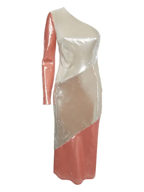 Diane Von Furstenberg Vintage pre-owned one-shoulder sequin midi dress Neutrals 826285