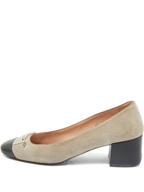 Tod's Vintage Double T suede pumps Neutrals 1161513