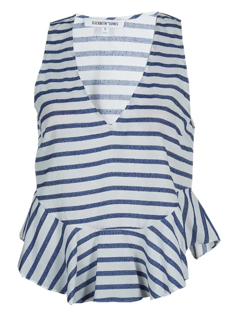 Elizabeth and James peplum stripes tank-top White 57344