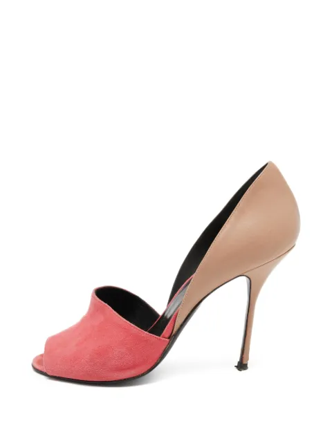 Pierre Hardy peep-toe leather heeled pumps Pink 754292