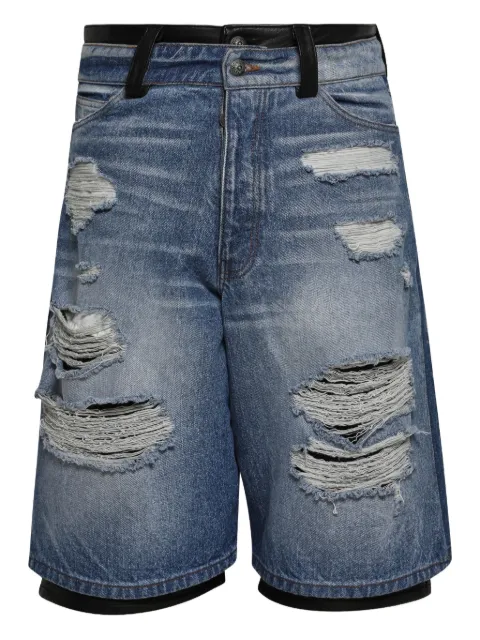 EARTHLING VIP Stacked denim shorts Blue STACKEDSHORTS
