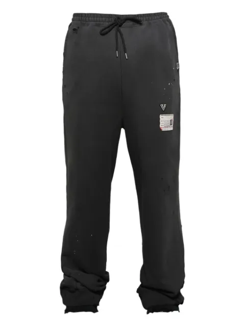 Maison MIHARA YASUHIRO distressed track pants Black A15PT582