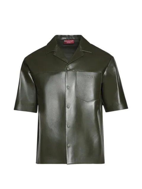 Gucci embossed pocket shirt Green 790536XNAPL