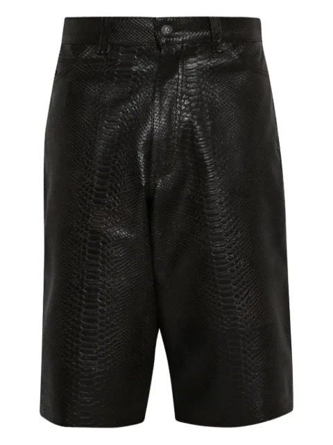 EARTHLING VIP snakeskin-effect shorts Black GRAVELSHORT