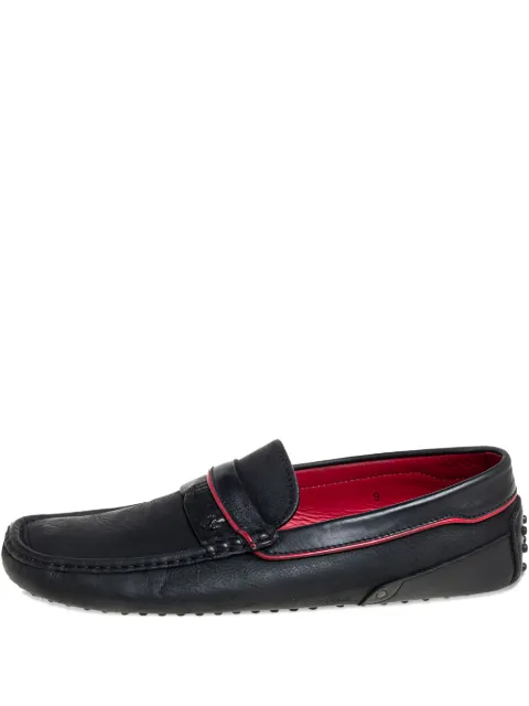 Tod's Vintage x Ferrari Gommino leather loafers Black 457207