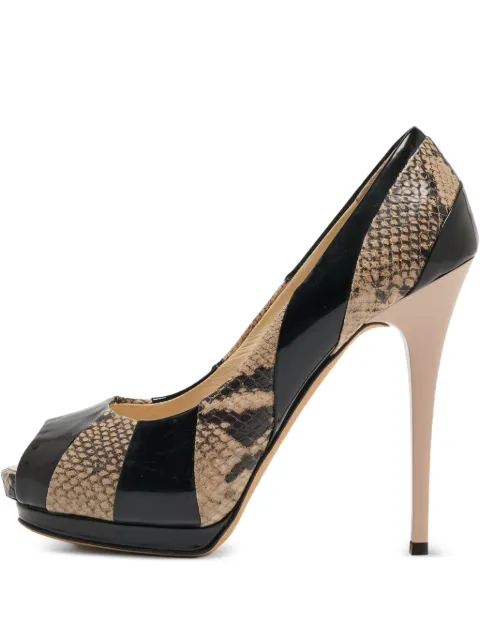 Giuseppe Zanotti Vintage 120mm embossed-leather pumps Black 927365