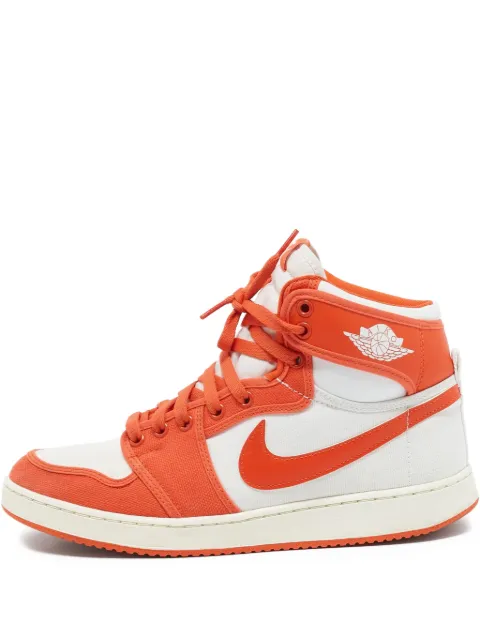 Jordan pre-owned Air Jordan 1 leather sneakers Orange 1158192