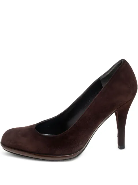 Stuart Weitzman suede round-toe pumps Brown 505438