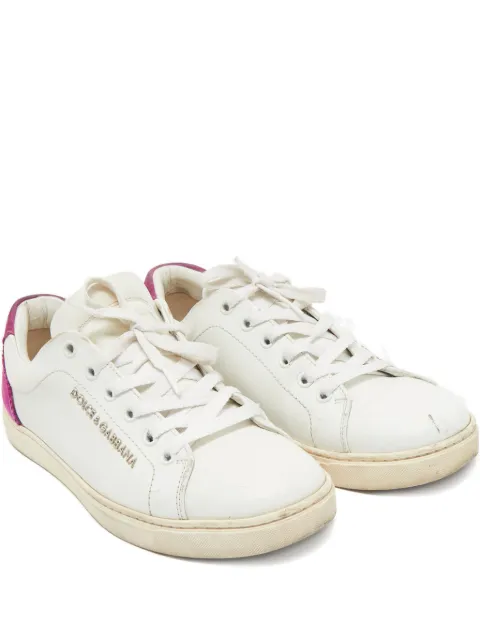 Dolce & Gabbana Pre-Owned 2024 Leather Suede Sneakers White 1158829