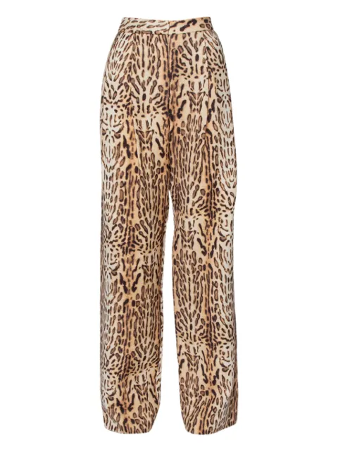 Adam Lippes animal-print trousers Brown 434051