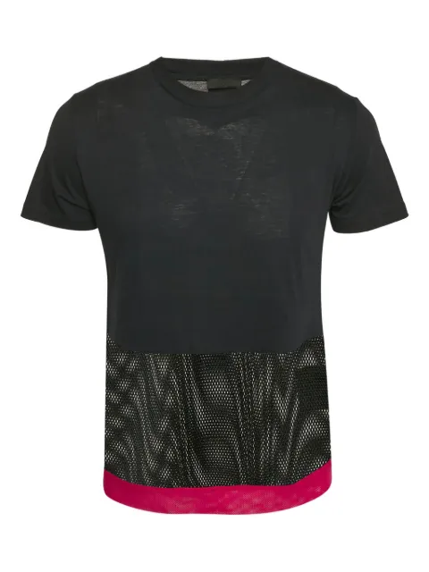 Prada Pre-Owned mesh-insert cotton T-shirt Blue 1144518