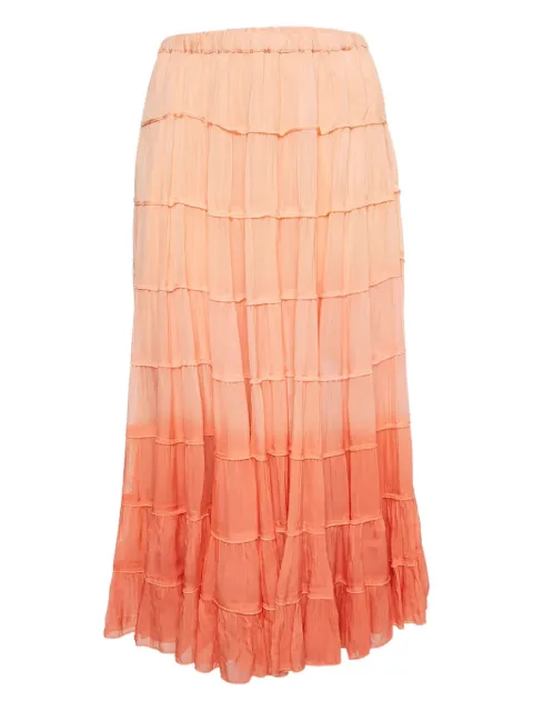 AllSaints tiered ombre skirt Orange 1142039