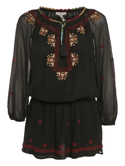 Joie embroidered silk dress Black 1136448