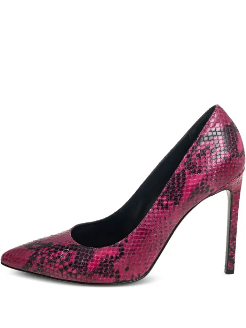 Saint Laurent Pre-Owned 2024 Python Embossed Leather Pumps Pink 437415