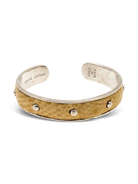 Tod's Vintage leather stud bracelet Neutrals 197385