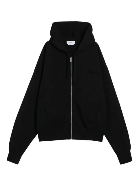 Alexander McQueen zip-up cotton hoodie Black 839217QTADU