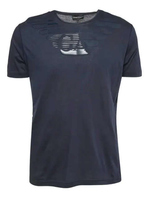 Emporio Armani Pre-Owned logo-print cotton T-shirt Blue 1155923