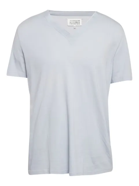 Maison Martin Margiela Pre-Owned V-neck cotton T-shirt Blue 1149311