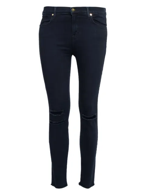 J Brand distressed buttoned slim-fit jeans Blue 426544