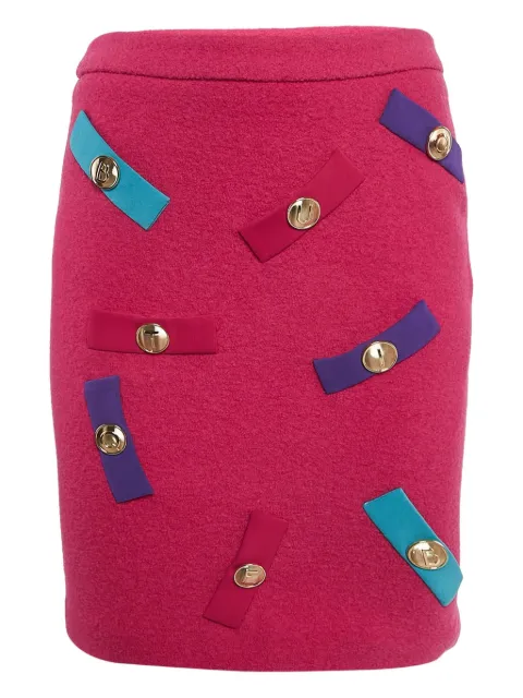Moschino Pre-Owned wool embellishment skirt Pink 1107431