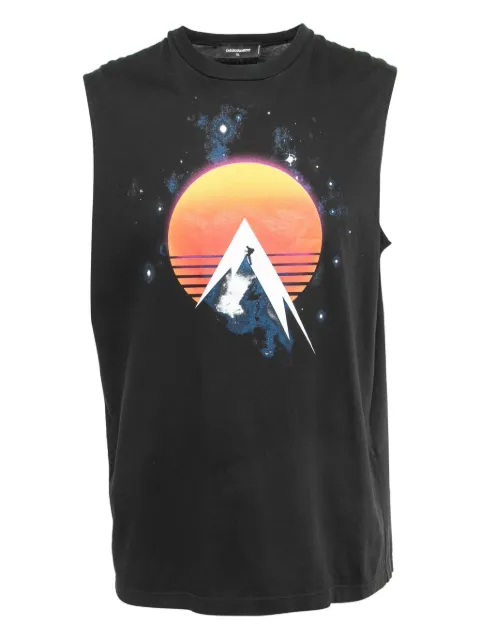 DSQUARED2 graphic-print tank top Black 861863